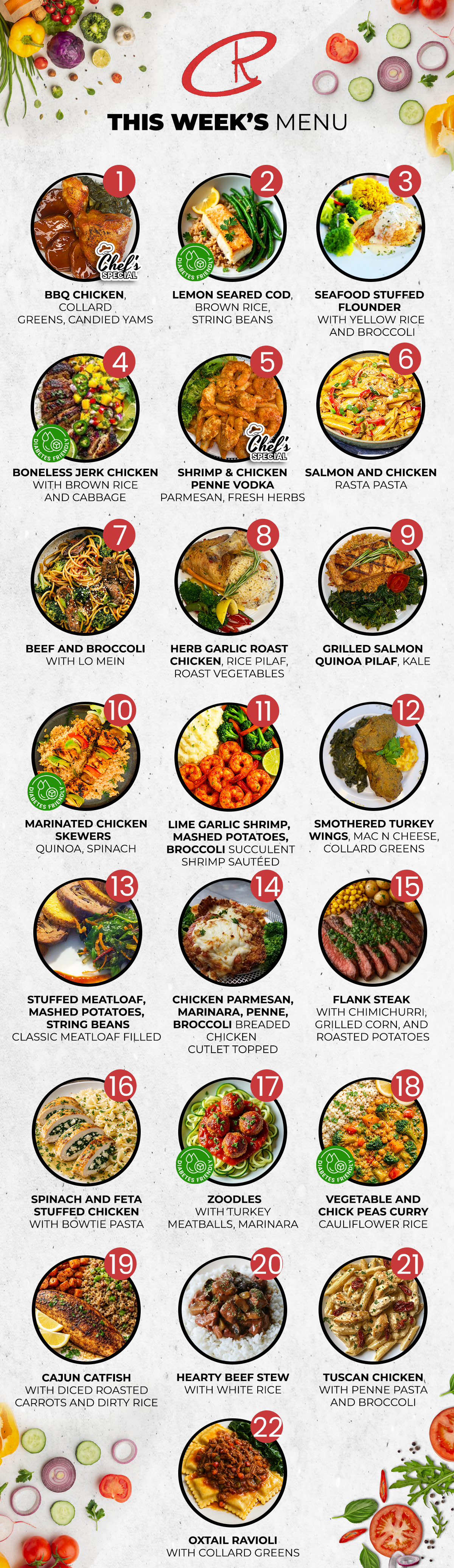 SAVE 30% ON CHEF ROSCOE'S 6 MEAL PLAN (USE CODE ROSCOE30)