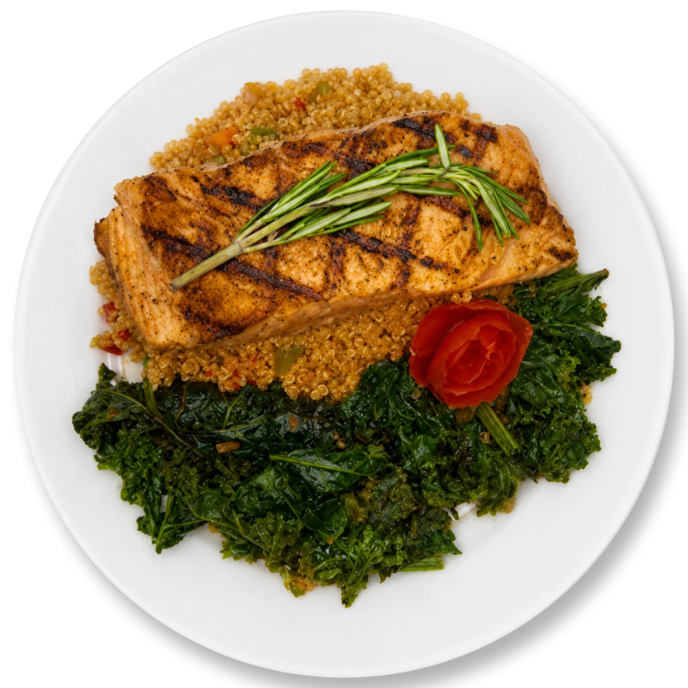 Grilled Salmon Quinoa Pilaf